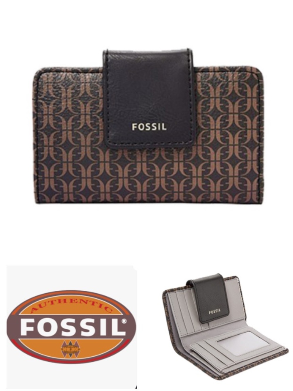 Fossil Madison multi-black/brown wallet